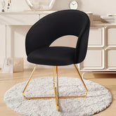 Velvet Accent Chair for Living Room - Upholstered Barrel Vanity Chair with Back - Himpall